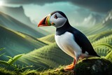 Atlantic puffin or common puffin or common puffin generated by ai