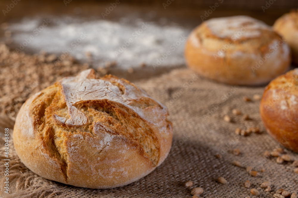 Naklejka premium Freshly baked traditional bread.