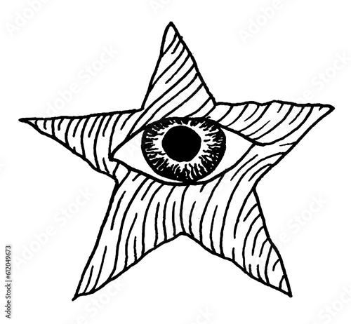 Tattoo magic star eye fairy tale