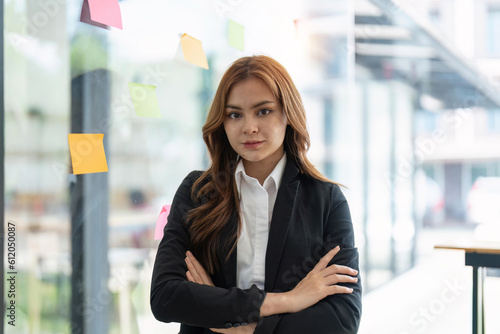 Portrait young confident Asian business woman leader, successful entrepreneur, elegant professional company executive ceo manager, wearing suit standing in office with arms crossed in meeting room Free Download Portrait young confident Asian business woman leader, successful entrepreneur, elegant professional company executive ceo manager, wearing suit standing in office with arms crossed in meeting room - GFXLoad