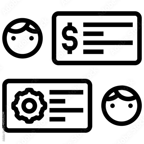 broker outline style icon