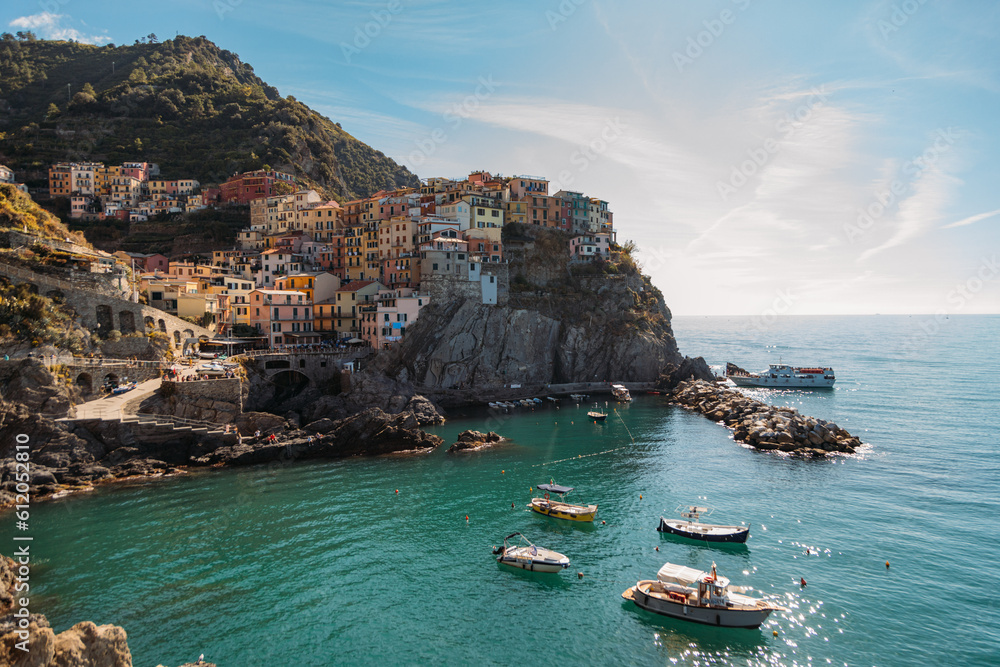 Manarola is one of the most beautiful and charming towns in the Cinque Terre, especially from this view of the colorful houses