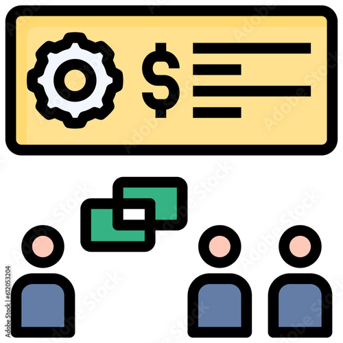 broker filled outline style icon