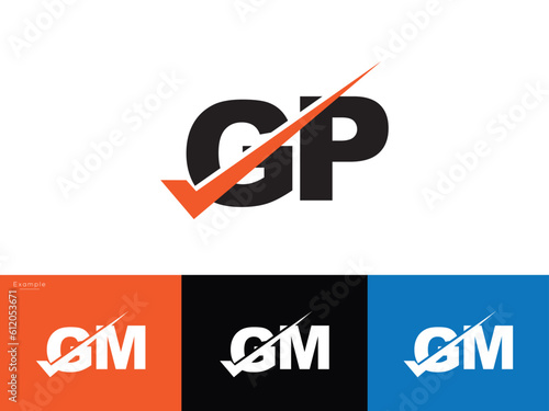 GP modern logo, Logotype Gp Letter Design For Shop