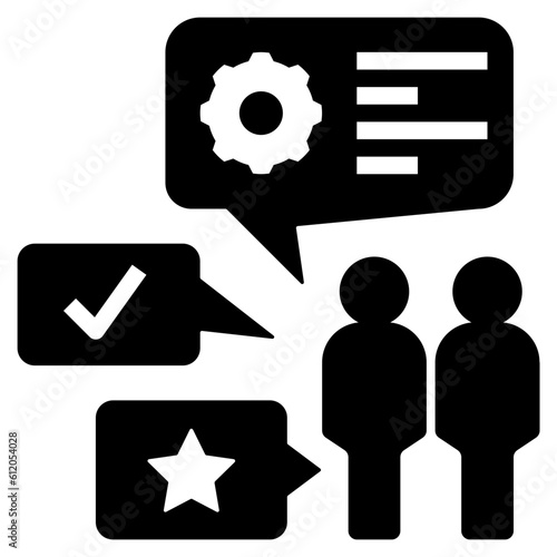 management glyph style icon