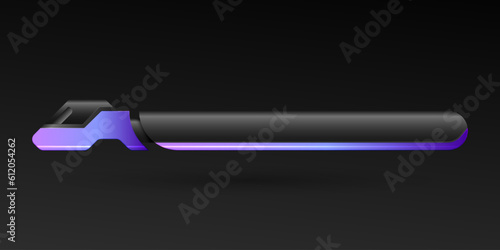 Black and violet border lower third screen broadcast title banner bar template for video broadcast headline