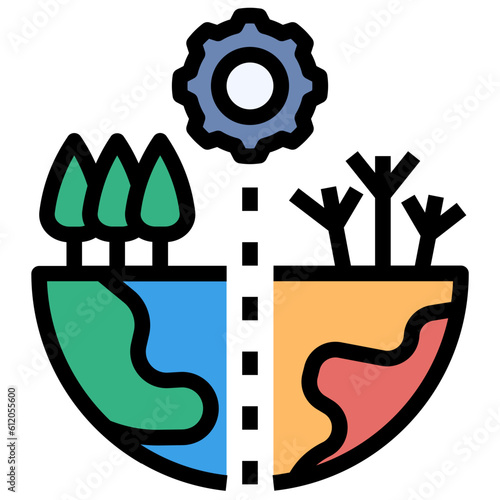 degradation filled outline style icon