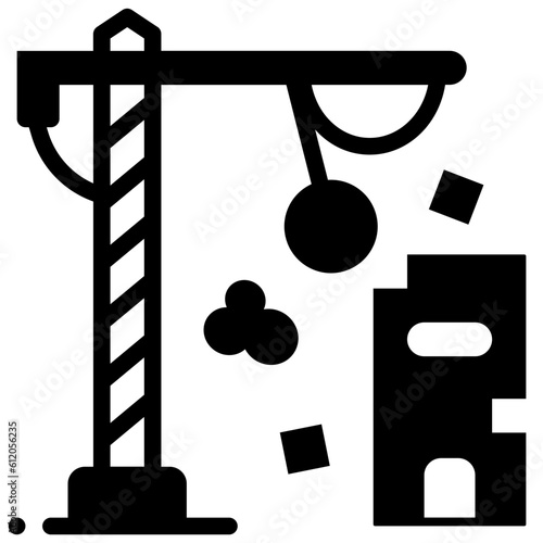 demolish glyph style icon