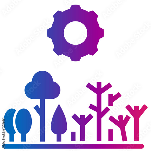 forest gradient style icon