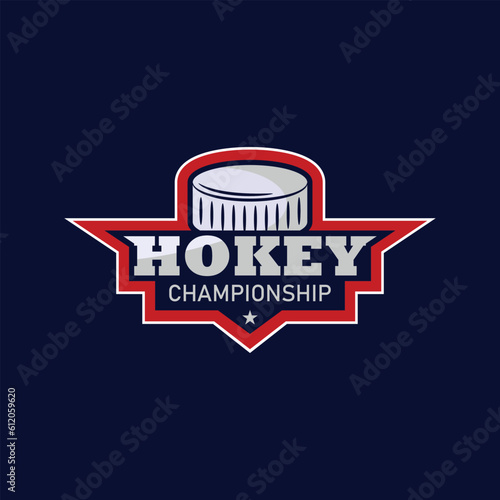 Hokey championship logo icon template vector eps 10