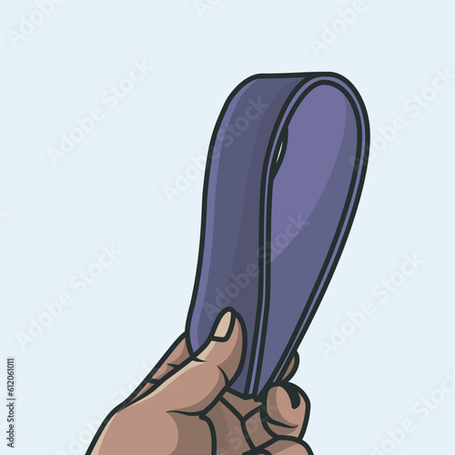 Comfortable Orthotics Shoe Insole Pair, Arch Supports 
in hand vector illustration. Fashion object icon concept.