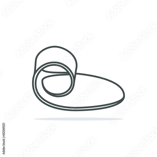 Comfortable Orthotics Shoe Insole Pair, Arch Supports vector illustration. Fashion object icon concept.