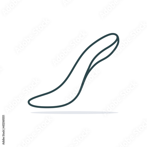 Comfortable shoes arch support insoles vector illustration.