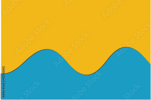 Yellow background with copy space. Abstract yellow and sky blue background	
