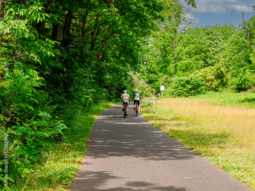 bikers on the trail
