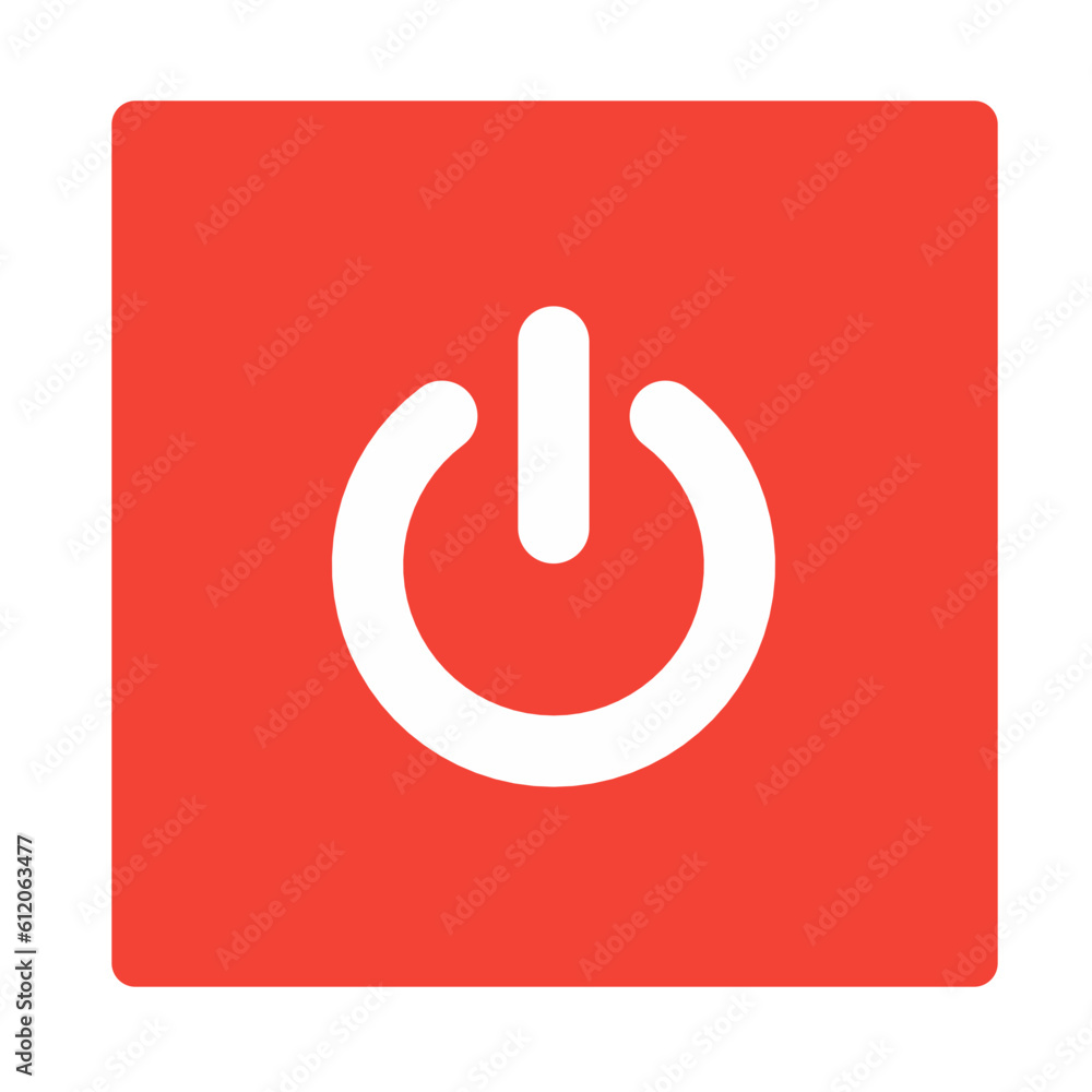 power button, shutdown or turn of icon button power button, shutdown or turn of icon button