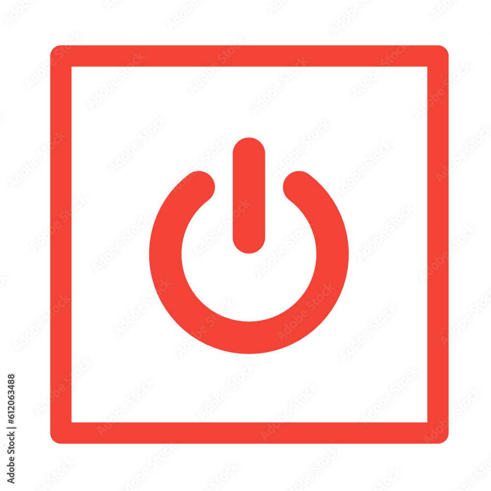 power button, shutdown or turn of icon button power button, shutdown or turn of icon button
