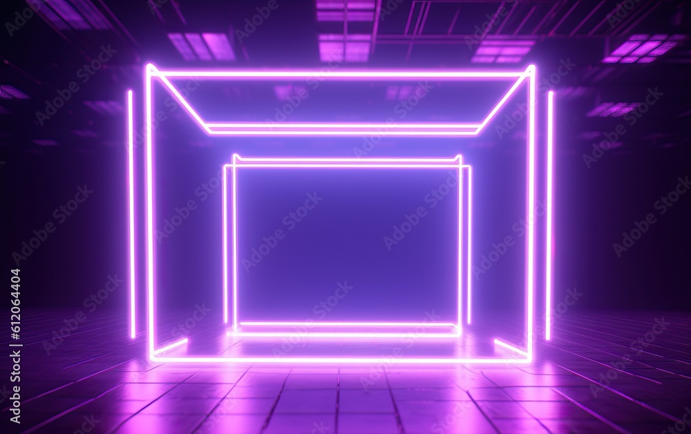 Shopping store elegant product display, premium product podium stand. Showcase made of sleek acrylic glass futuristic material. Neon colored. Minimal interactive technology design. Generated AI. Shopping store elegant product display, premium product podium stand. Showcase made of sleek acrylic glass futuristic material. Neon colored. Minimal interactive technology design. Generated AI.