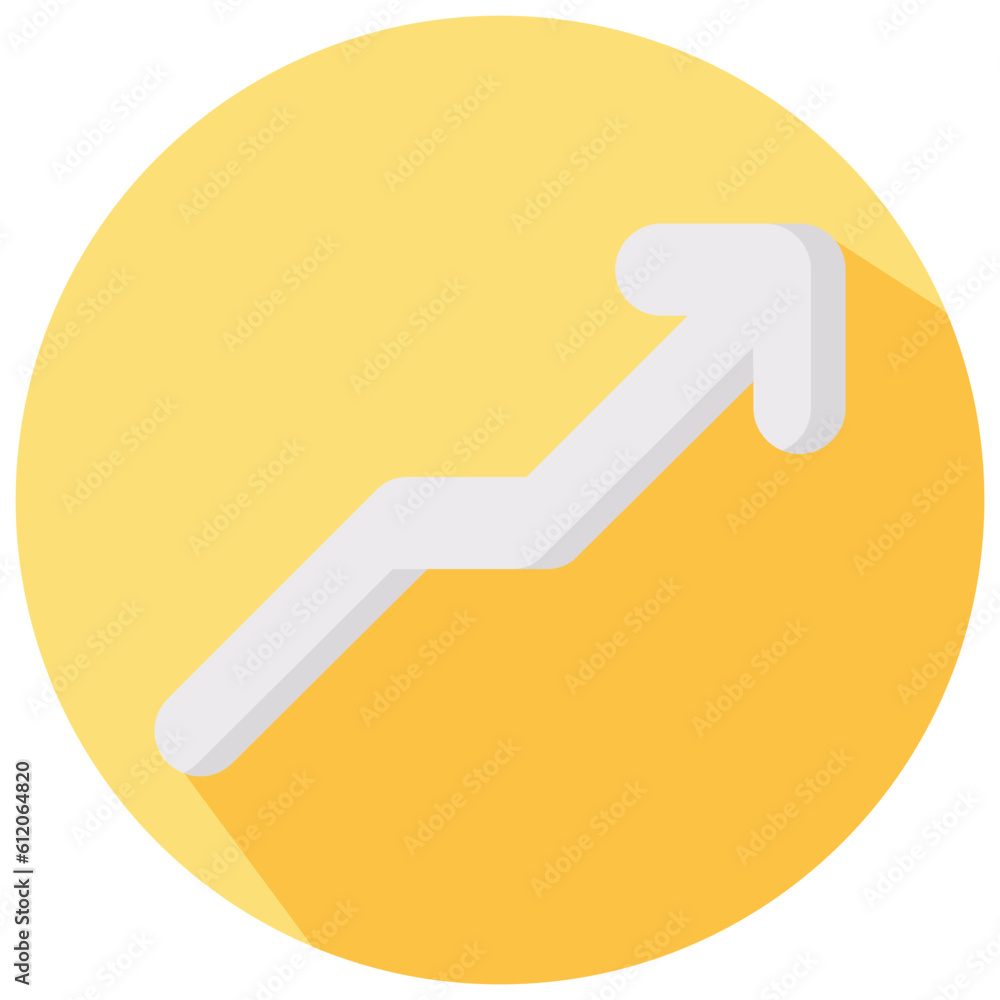 rise arrow round flat vector icon rise arrow round flat vector icon