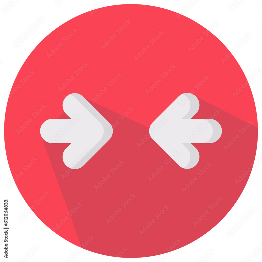 horizontal contract arrow round flat vector icon horizontal contract arrow round flat vector icon