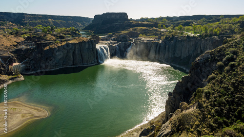 Beautiful view of Shoshone Falls in Idaho from above