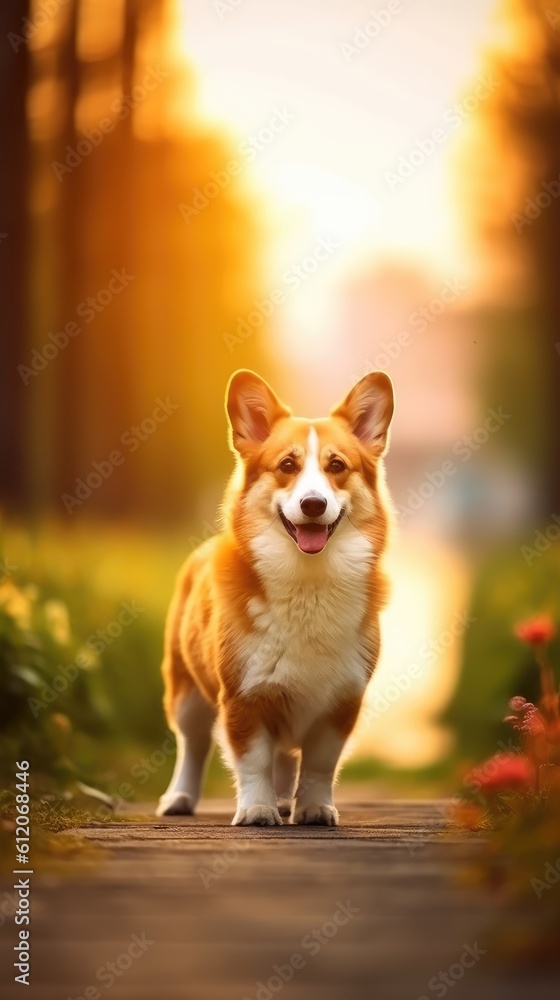 Pembroke Welsh Corgi dog cinematic background Pembroke Welsh Corgi dog cinematic background