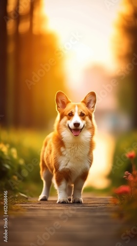 Pembroke Welsh Corgi dog cinematic background
