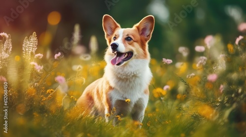 Pembroke Welsh Corgi dog cinematic background