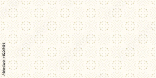 Luxury gold background pattern seamless geometric line floral circle abstract design vector. Christmas background.