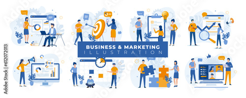 Business and marketing illustration collection