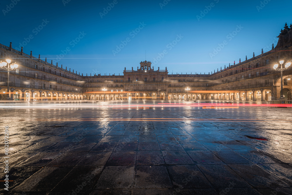 Plaza mayor in Salamanca at night, Spain