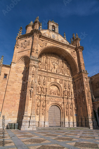 Exterior wall of the Convento de San Esteban in Salamanca, Spain