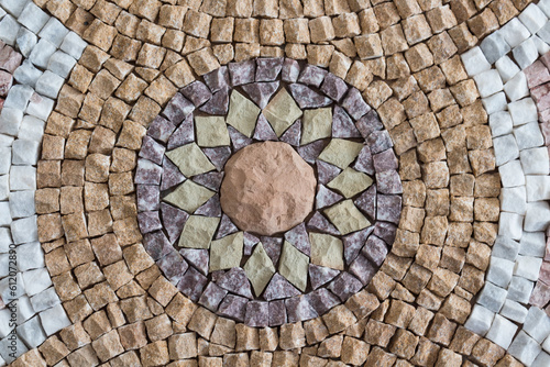 Mosaic tile background texture out of stone