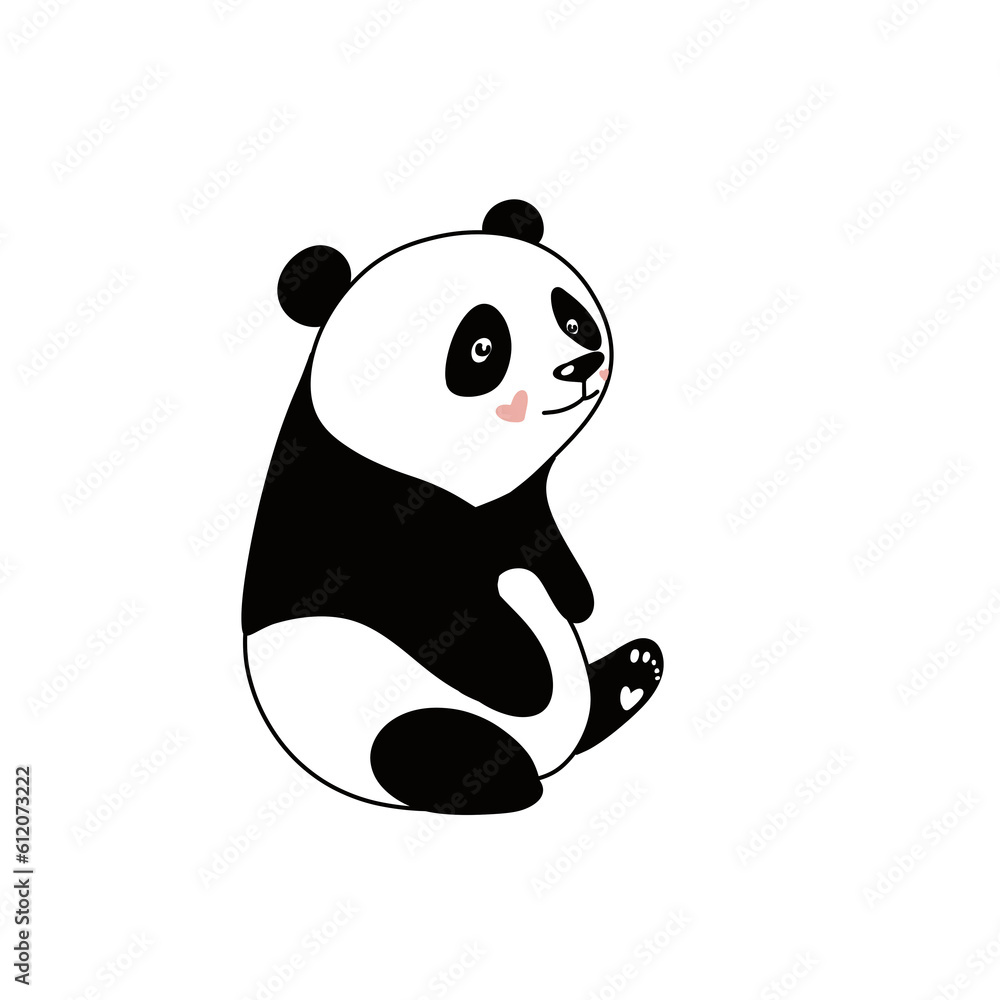 Fototapeta premium Cute panda illustration