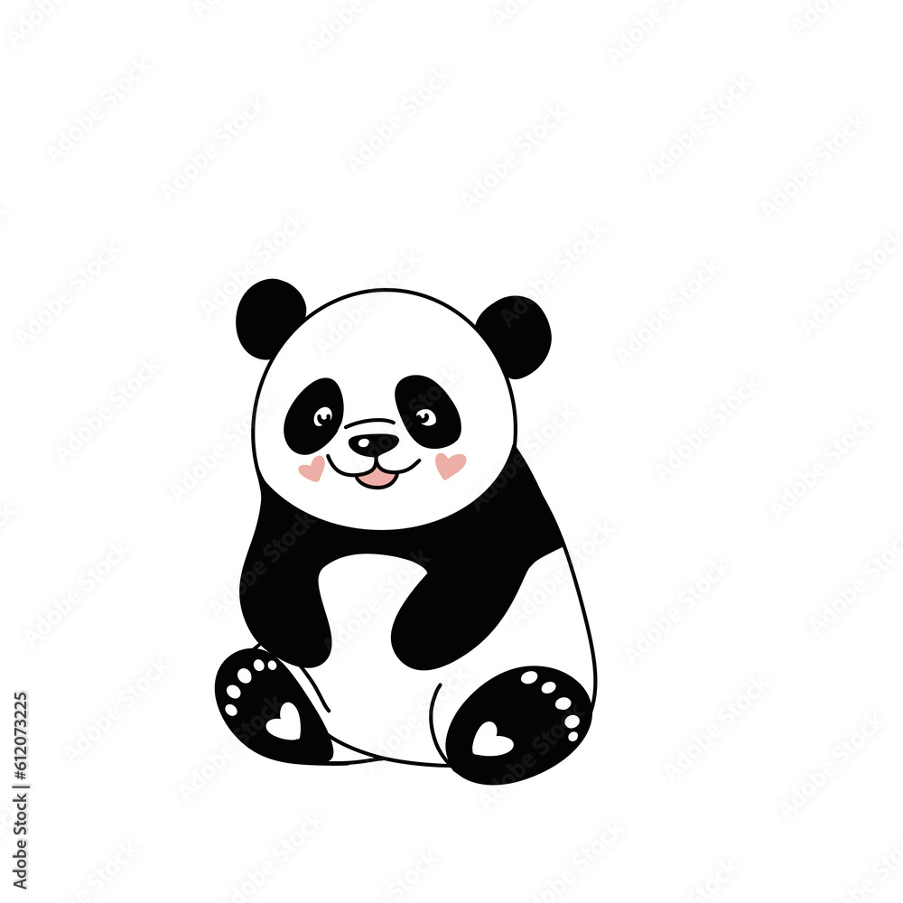 panda bear, illustration panda bear, illustration