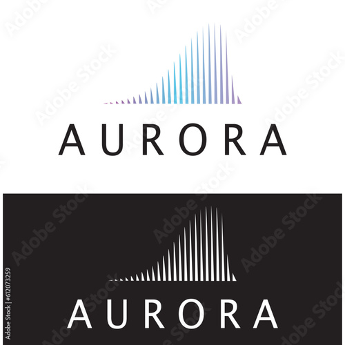 aurora logo design icon illustration vector template