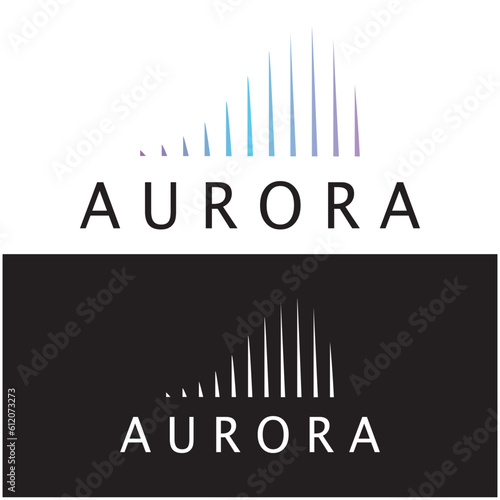 aurora logo design icon illustration vector template