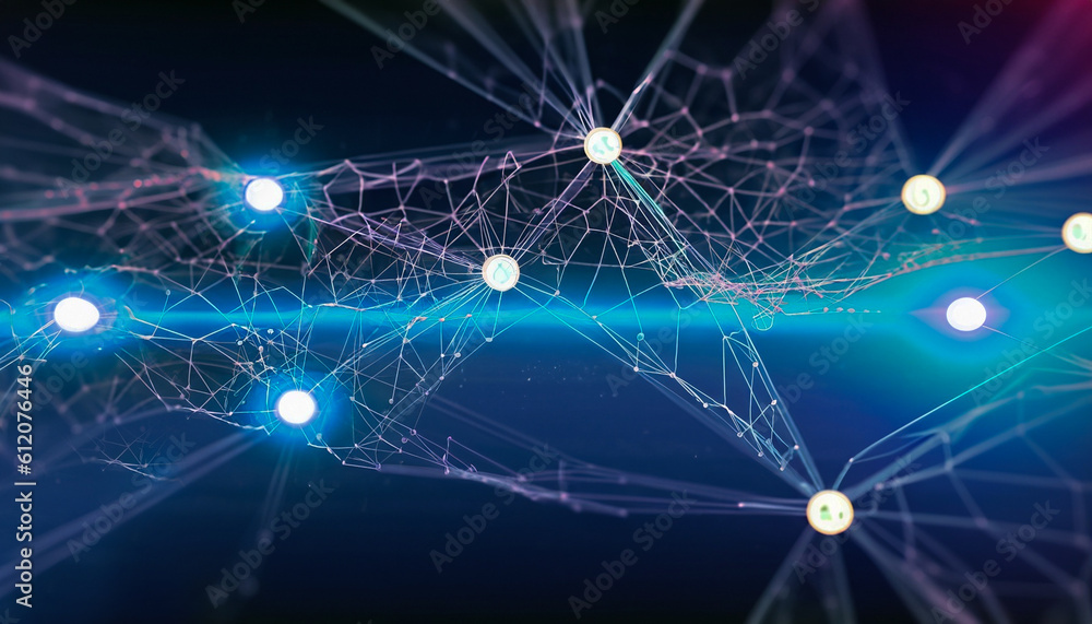 Hologram Abstract Background Network Connection technology Hologram Abstract Background Network Connection technology