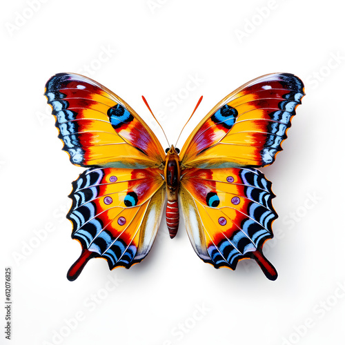 photo of realistic colorful butterfy in whitebackground style 5 photo