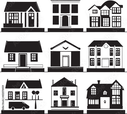 set of houses icons © meddiistocker