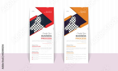Corporate Roll up banner design template for restaurant, banner, and advertisement vector illustration.menu flayer, business flayer, food promotion ready print a4 size with editable shape
