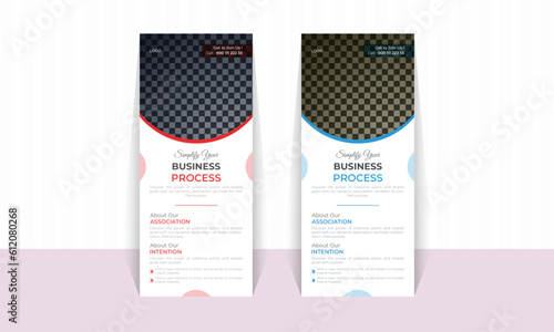 Corporate Roll up banner design template for restaurant, banner, and advertisement vector illustration.menu flayer, business flayer, food promotion ready print a4 size with editable shape
