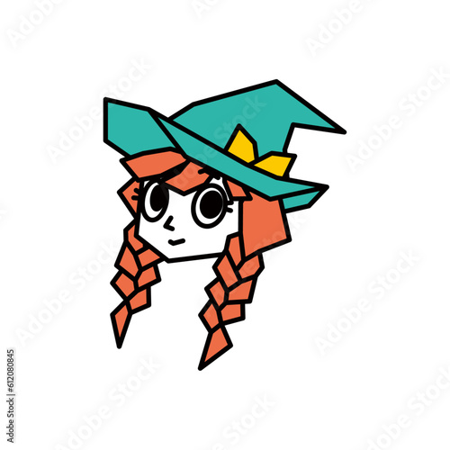 魔女のイラスト グリーン