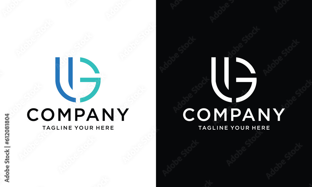 initial letter U and G logo design vector illustration template initial letter U and G logo design vector illustration template