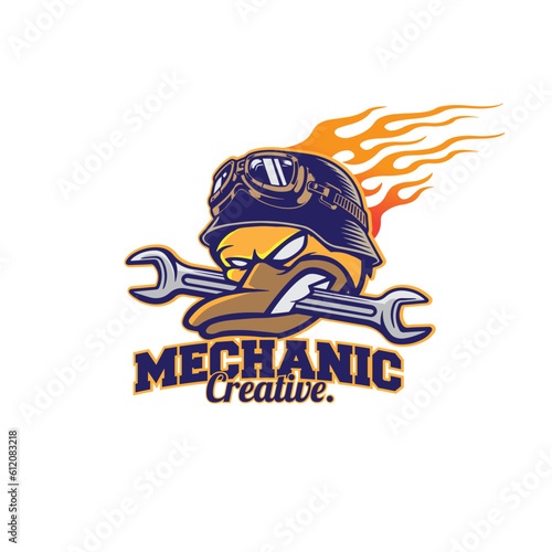 design logo mechanic vector illustration
