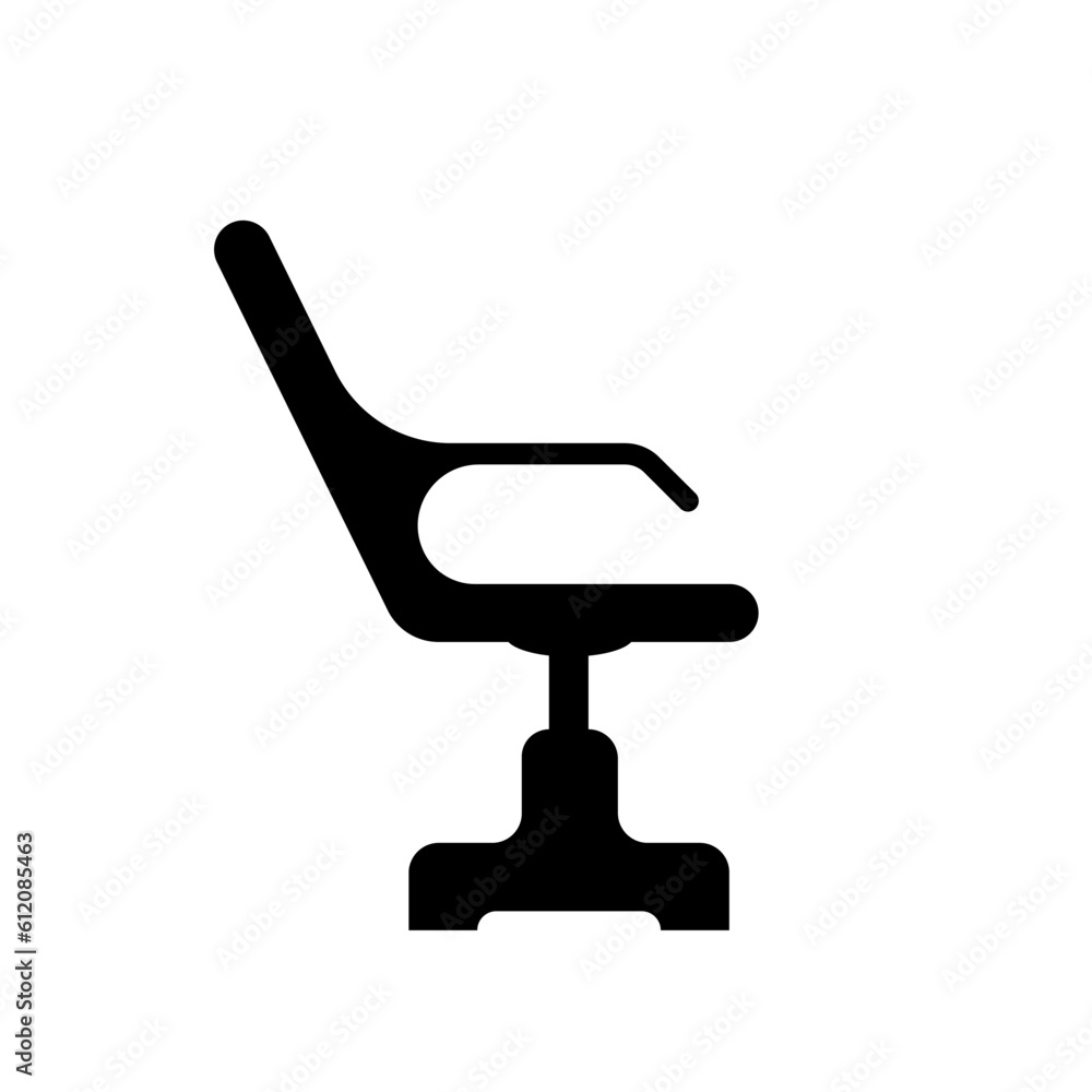 OFFICE CHAIR icon silhouette design template vector OFFICE CHAIR icon silhouette design template vector