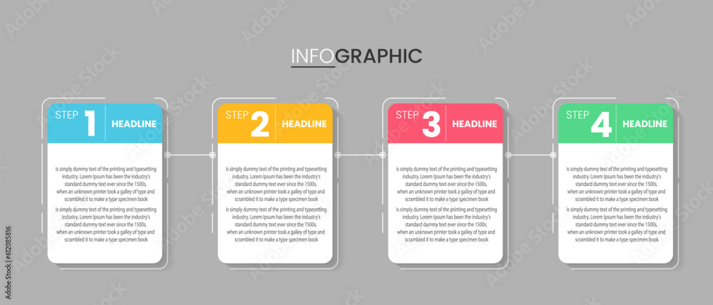 vector Business Infographic design template , Process timeline chart , number options