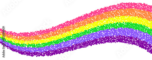 Pointillism Colorful Rainbow Flag. Isolated illustration