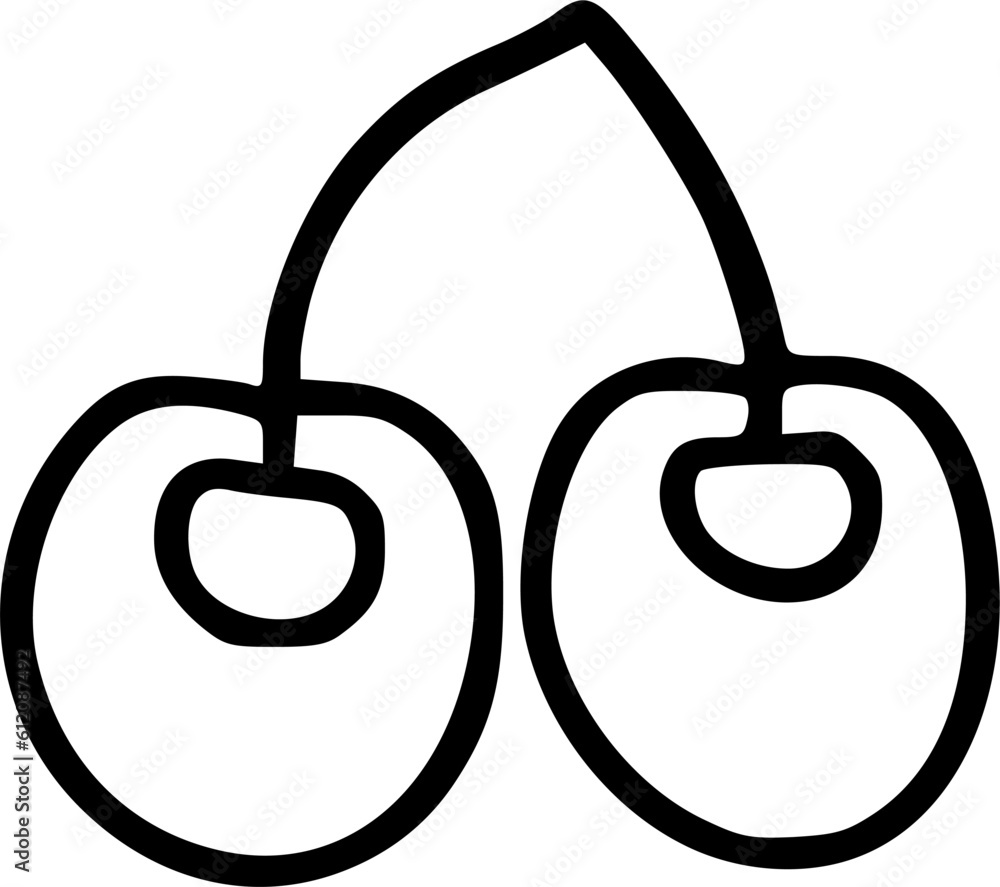 cherry line icon, outline vector sign, linear pictogram isolate on white. logo illustration cherry line icon, outline vector sign, linear pictogram isolate on white. logo illustration