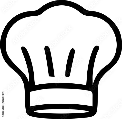 chef hat line icon, outline vector sign, linear manner pictogram isolate on white. Cuisine symbol, logo illustration. Editable stroke